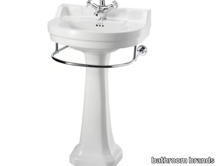 EDWARDIAN - Round Vitreous China washbasin with towel rail _ bathroom brands