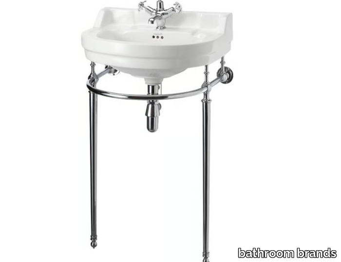 EDWARDIAN - Console round Vitreous China washbasin _ bathroom brands