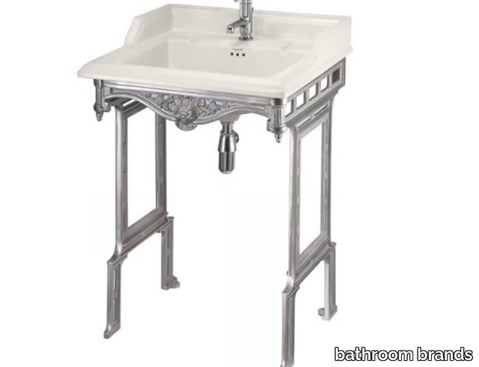 CLASSIC - Console Ceramic materials washbasin with overflow _ bathroom brands