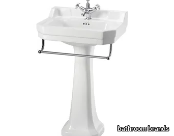 EDWARDIAN - Pedestal Vitreous China washbasin with towel rail _ bathroom brands