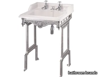 CLASSIC - Console rectangular Ceramic materials washbasin _ bathroom brands