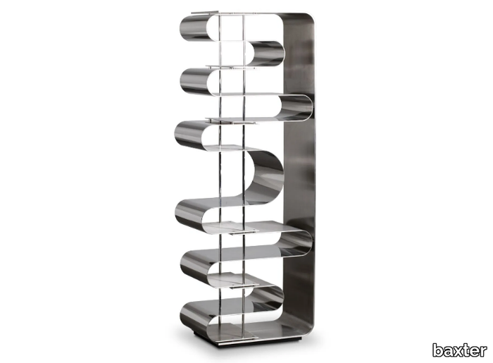 DUNE - Freestanding double-sided open aluminium bookcase _ BAXTER