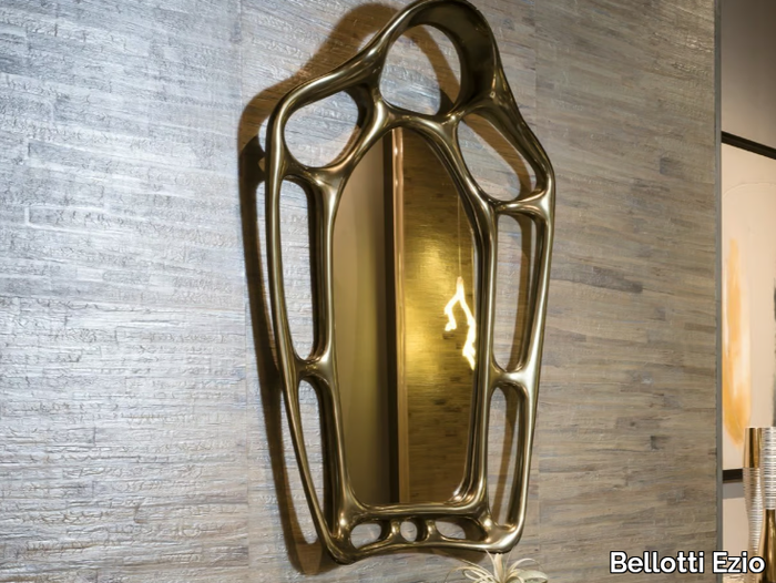 OMERO - Framed wall-mounted mirror _ Bellotti Ezio