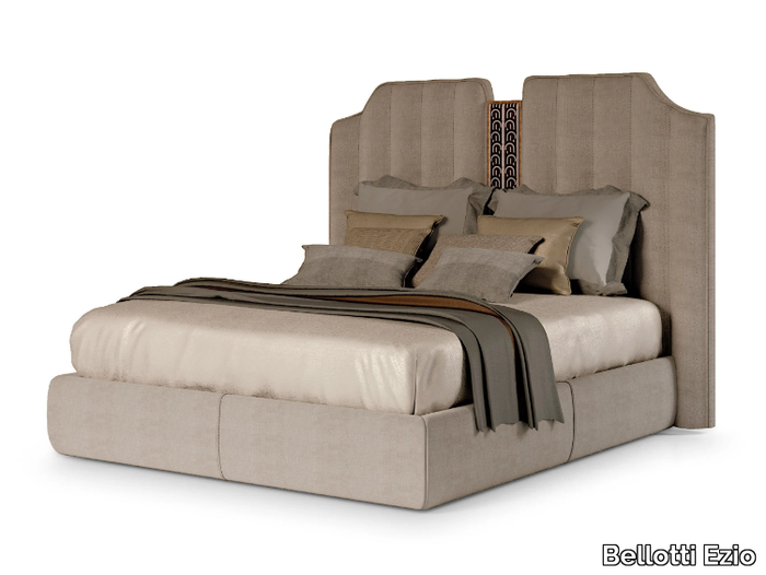 LEXINGTON AVENUE - Upholstered leather double bed with high headboard _ Bellotti Ezio