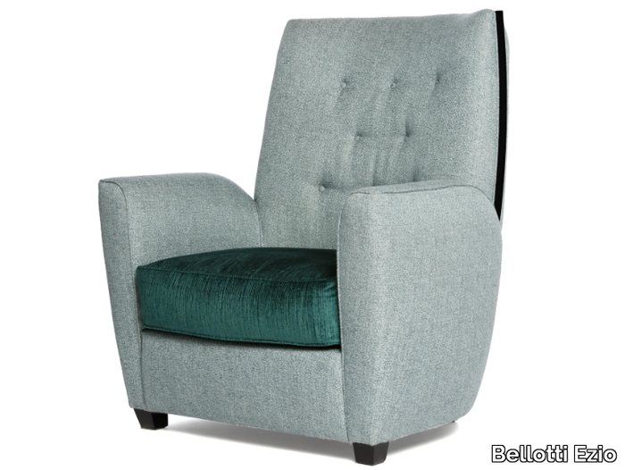 MEDITA - Tufted fabric armchair with armrests _ Bellotti Ezio