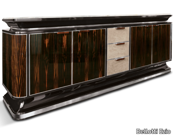 THE MAJESTIC - Ebony sideboard with doors with drawers _ Bellotti Ezio