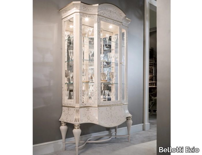 1433 - Wood and glass display cabinet with integrated lighting _ Bellotti Ezio