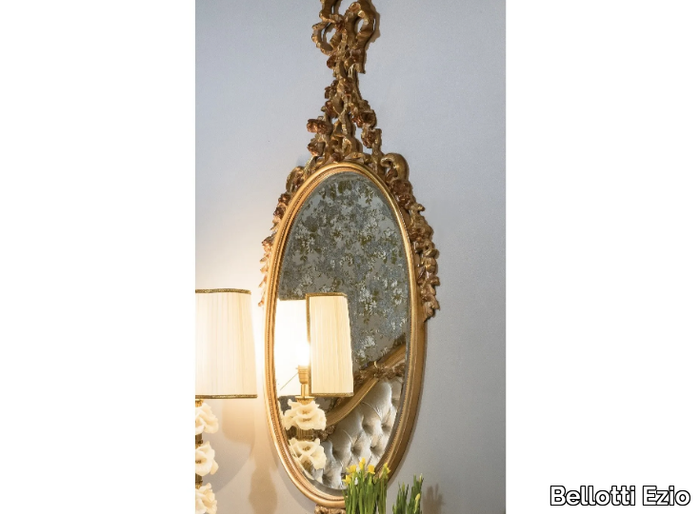 3700_LUIGI XVI - Oval framed wall-mounted wooden mirror _ Bellotti Ezio