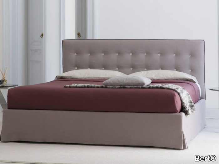 MARAIS - Fabric bed with tufted headboard _ BertO