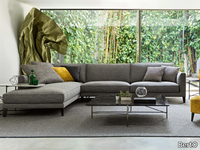 TIME BREAK - Sectional fabric sofa with chaise longue _ BertO