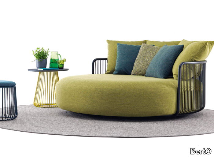 JOHN B - Upholstered round fabric garden sofa _ BertO