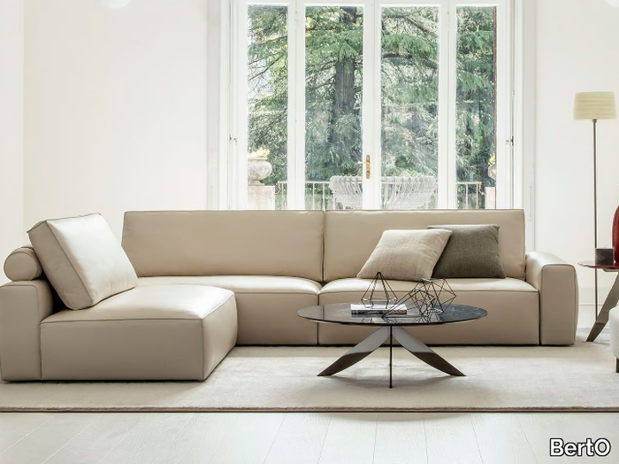 JOHNNY - Sectional leather sofa _ BertO