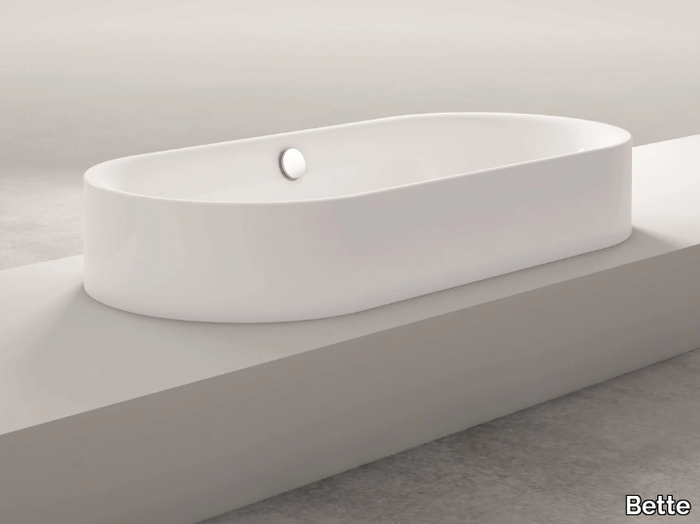 BETTELUX OVAL HIGHLINE - Semi-inset oval bathtub _ Bette