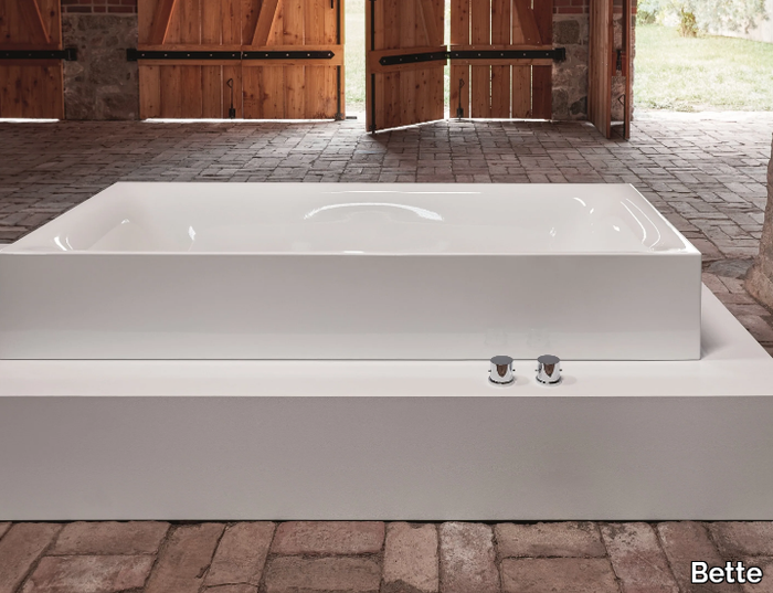 BETTELUX HIGHLINE - Semi-inset enamelled steel bathtub _ Bette