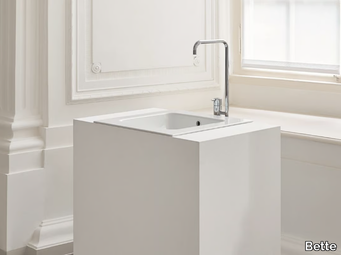 BETTEONE - Inset rectangular enamelled steel washbasin _ Bette