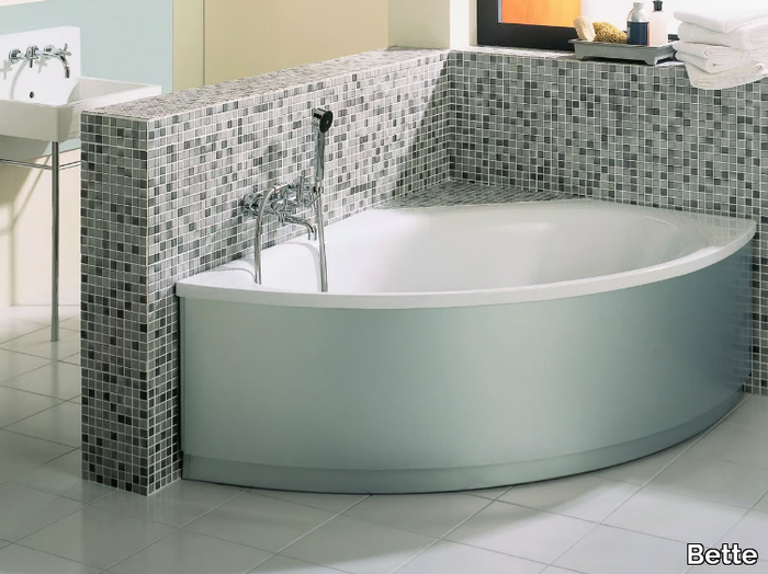 BETTEPOOL III - Corner enamelled steel bathtub _ Bette