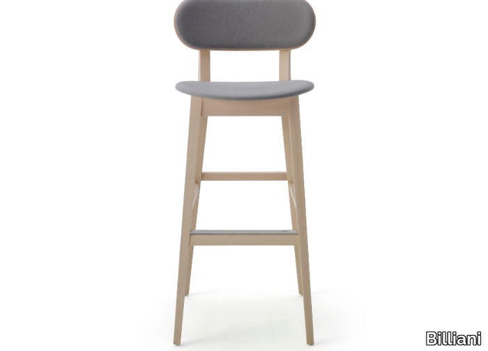 GRADISCA 625 - Barstool in beechwood and fabric _ Billiani