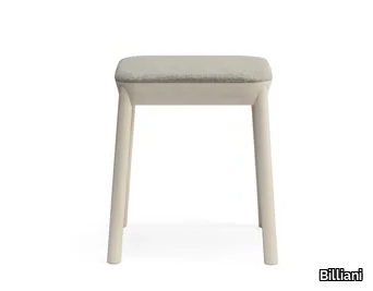 DRUM 073 - Contemporary style low beech barstool with integrated cushion _ Billiani