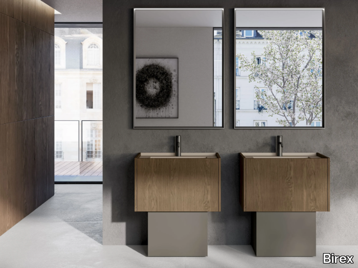 MAJOR COMP. 7 - Vanity unit with drawers and mirror _ Birex