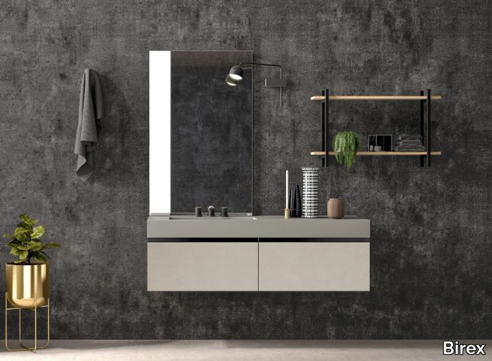 GOLA UP COMP. 1 - Single wall-mounted vanity unit with drawers _ Birex