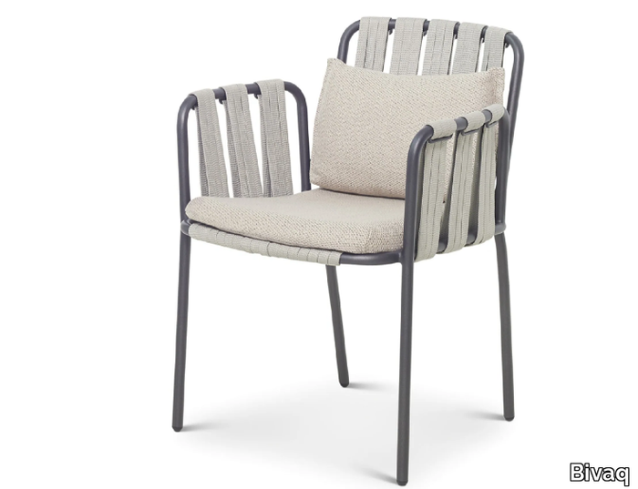 TEJA - Garden chair with armrests _ Bivaq