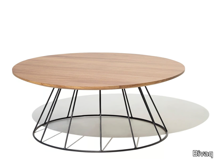 ILLA - Aluminium and wood garden side table _ Bivaq