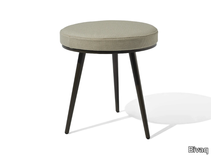 VINT - Upholstered low fabric garden stool _ Bivaq