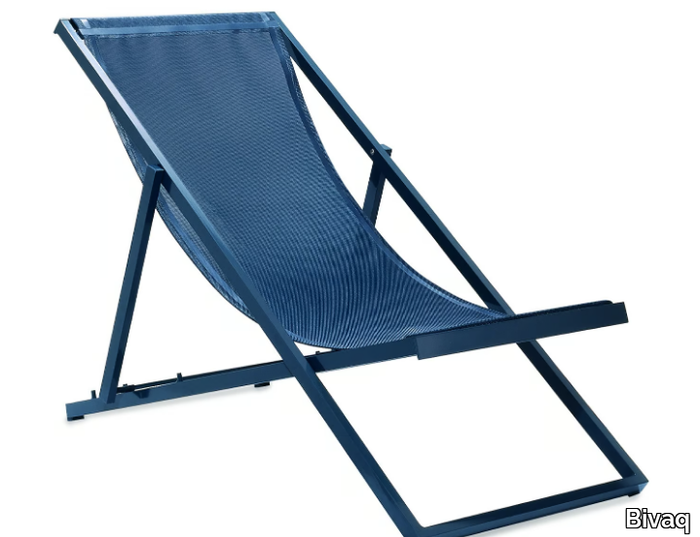 CLUB - Folding recliner Vinytex deck chair _ Bivaq