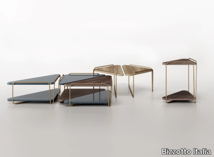 HANAMI - Coffee table with metal structure and ceramic top _ Bizzotto Italia