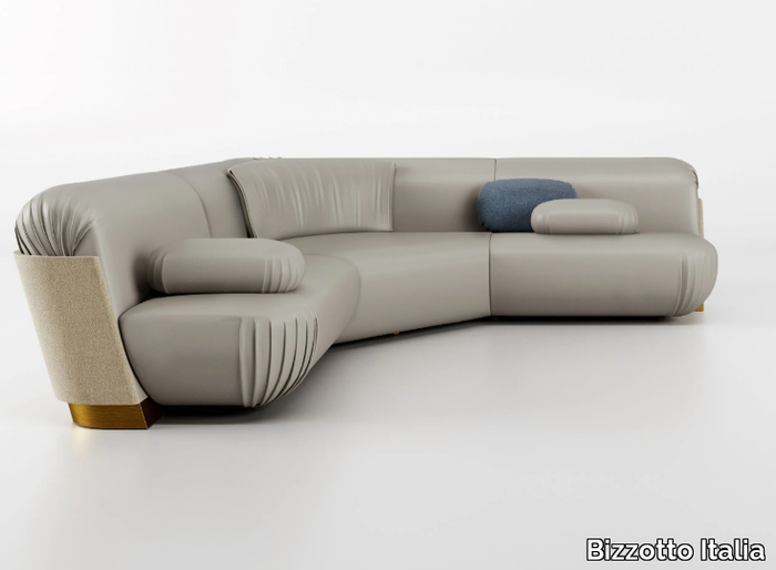 PLIAGE - Curved leather sofa _ Bizzotto Italia