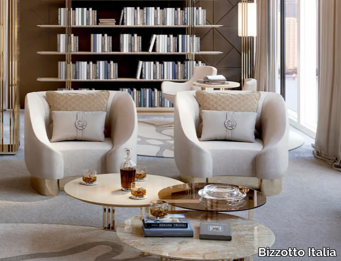 INFINITY - Fabric armchair with armrests _ Bizzotto Italia