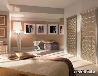 DIAMOND - Hinged silver leaf door _ Bizzotto Italia