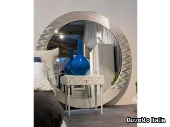 292 - Wall-mounted framed round mirror _ Bizzotto Italia