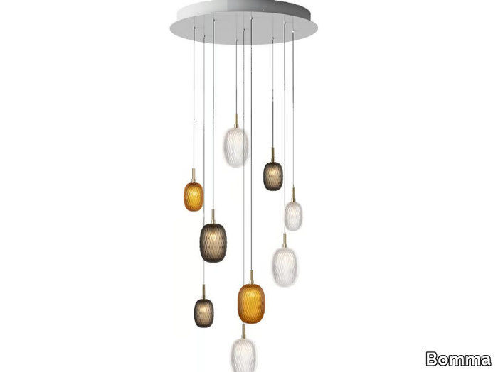 METAMORPHOSIS 9 - LED handmade blown glass pendant lamp _ Bomma