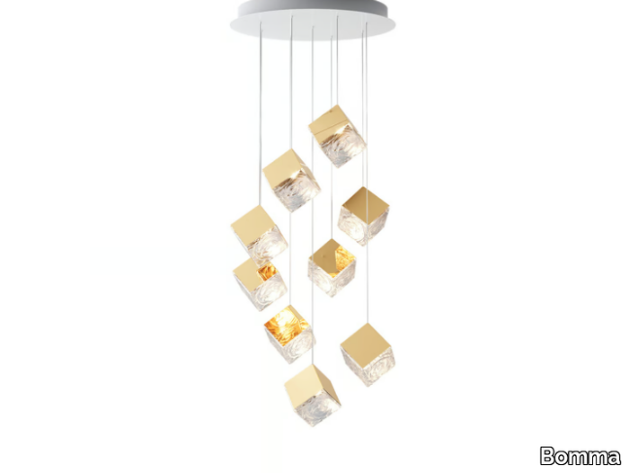 PYRITE 9 - LED crystal pendant lamp _ Bomma