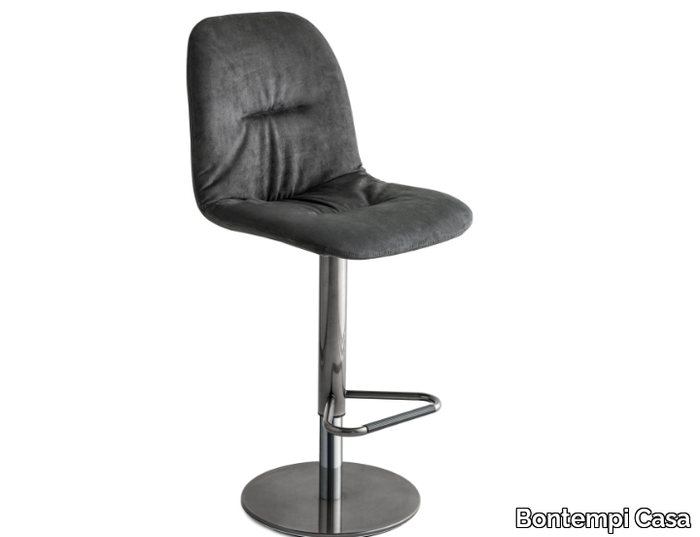 CHANTAL - Swivel fabric stool height-adjustable _ Bontempi Casa