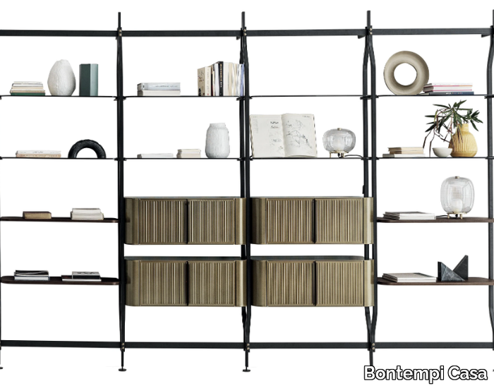 CHARLOTTE - Steel bookcase _ Bontempi Casa