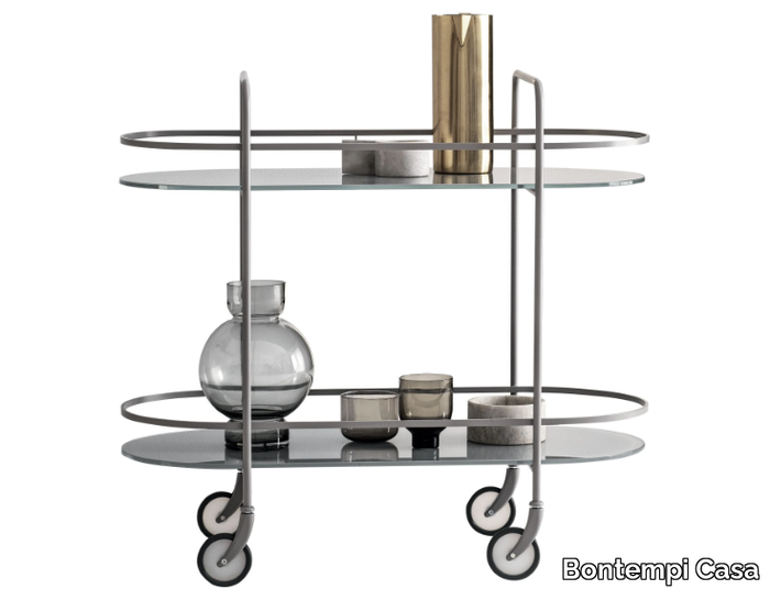 CHIC - Crystal and steel food trolley _ Bontempi Casa