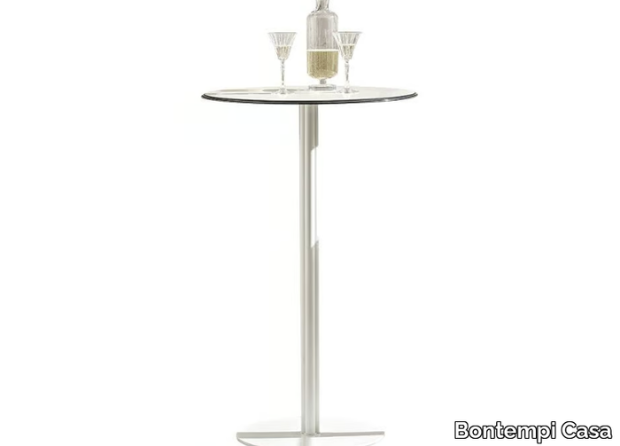 CLUB - Steel and wood high table _ Bontempi Casa