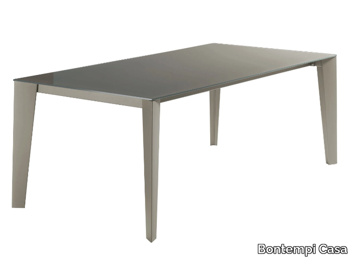 CRUZ - Crystal and steel dining table _ Bontempi Casa