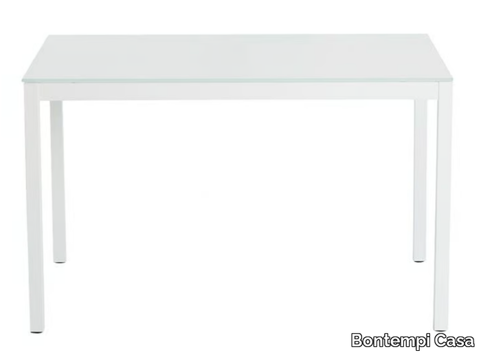 DIESIS - Crystal and steel garden table _ Bontempi Casa