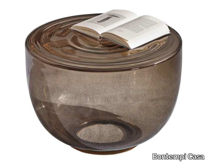 H2O - Round blown glass coffee table _ Bontempi Casa