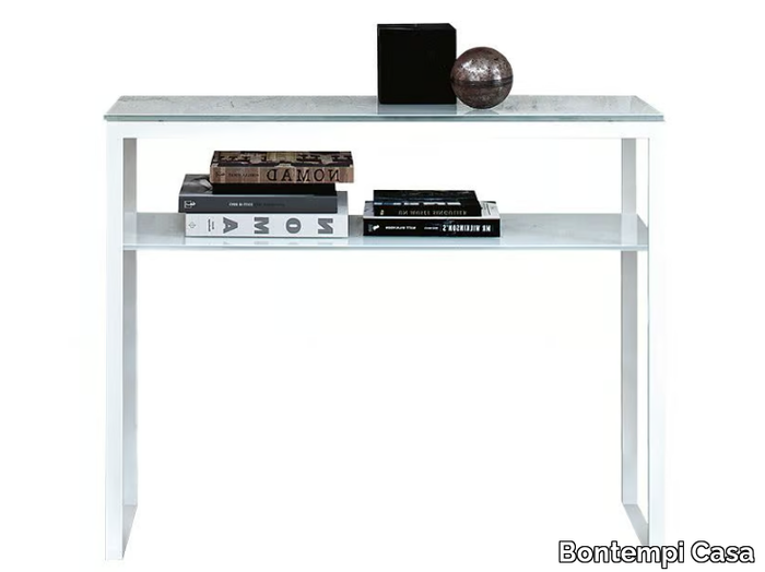 HIP HOP - Rectangular crystal and steel console table _ Bontempi Casa