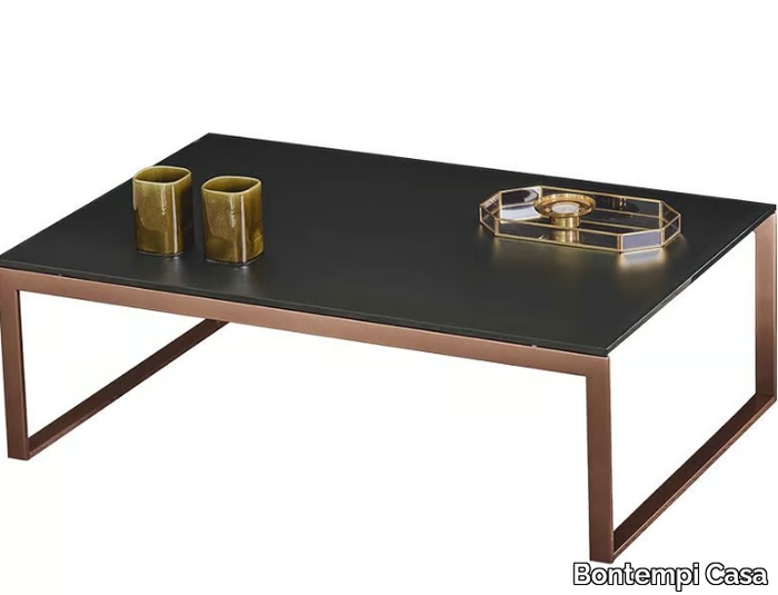 HIP HOP - Crystal and steel coffee table _ Bontempi Casa