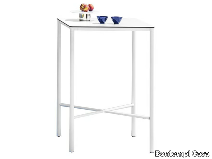 MOON - Steel and wood contract table _ Bontempi Casa