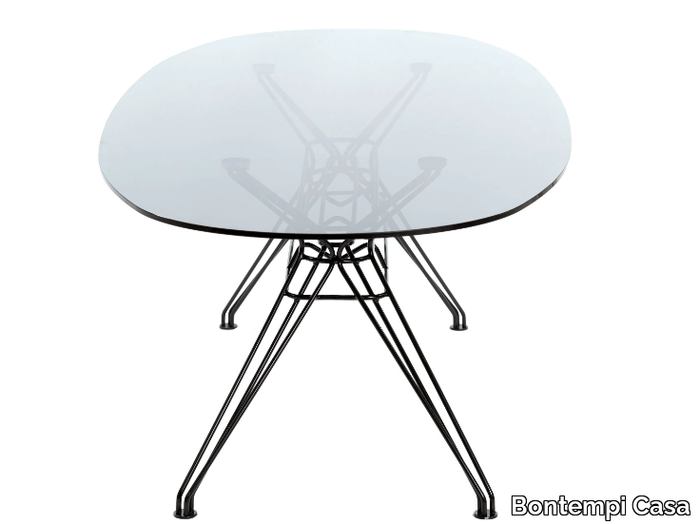 SANDER - Crystal and steel garden table _ Bontempi Casa