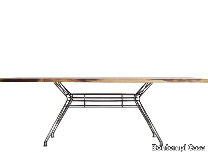 SANDER - Steel and wood dining table _ Bontempi Casa