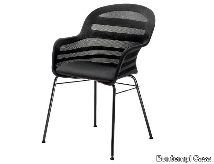 SURI - Elastic fabric chair with armrests _ Bontempi Casa