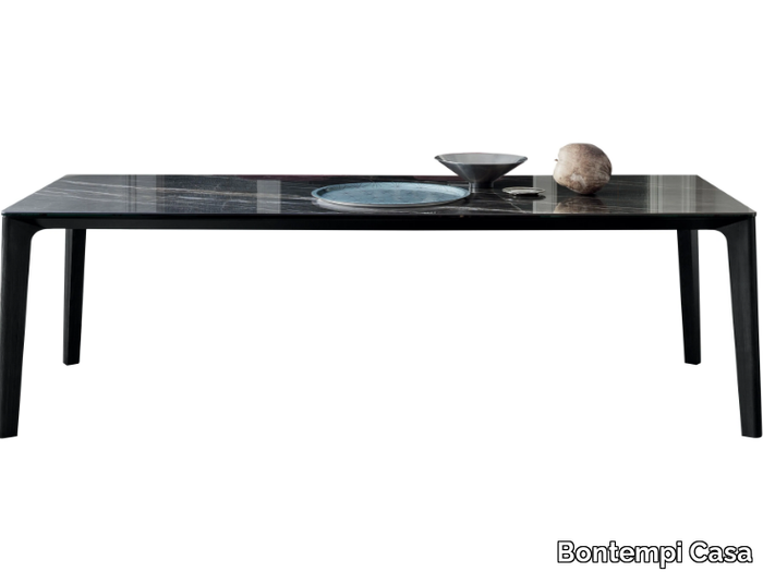 VERSUS - Aluminium and SuperMarble dining table _ Bontempi Casa