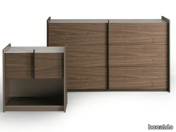 AUREO - Walnut chest of drawers _ Bonaldo